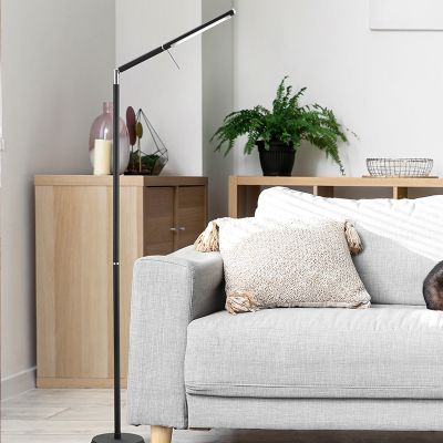 Černá stojací lampa moderní, Rebel, 6W, LED 3000 K, s dotykovým stmívačem