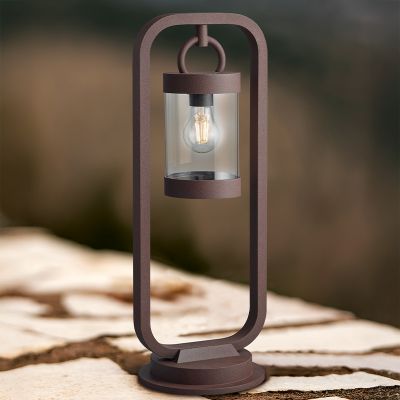 Rezavá venkovní lampa stojací se soumrakovým čidlem moderní, Sambesi, IP44