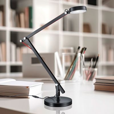 Černá stolní lampa moderní, Pardoes, 5W, LED 3000 K, s vypínačem