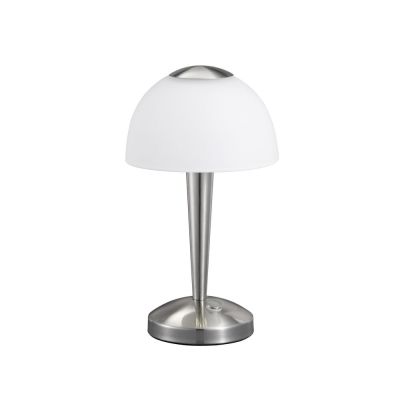 Niklová stolní lampa klasická, Daphne, 4W, LED 3000 K, s vypínačem