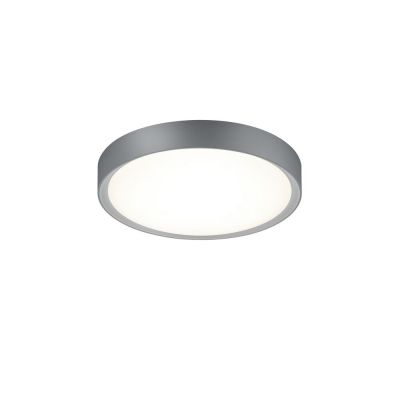 Stříbrné stropní světlo do koupelny plastové, Evelina, 18W, LED 3000 K, IP44