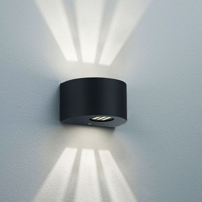 Černé venkovní světlo designové, Sandkas, 2W, LED 3000 K, IP44