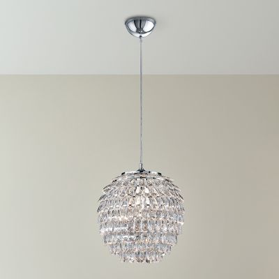 Chromové závěsné světlo retro, Ilse