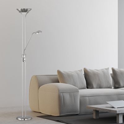Černá stojací lampa moderní, Aiden, 20W, LED 3000 K, s vypínačem