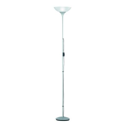 Šedá stojací lampa plastová, Willem, s vypínačem