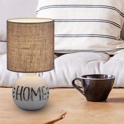 Keramická stolní lampa bílá, Mosh, s vypínačem