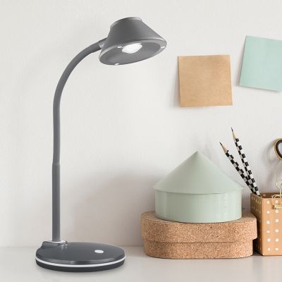 Stříbrná stolní lampa moderní, Nano, 3,2W, LED 3000 K, s vypínačem