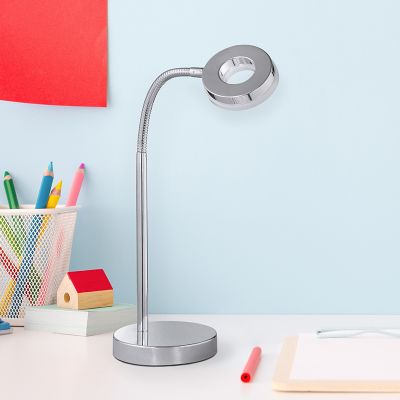 Chromová lampička moderní, Daley, 4W, LED 3000 K, s vypínačem