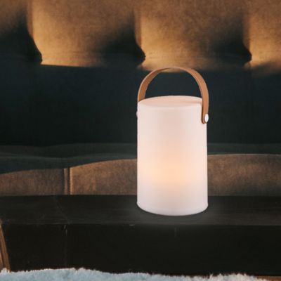 Bílá venkovní stolní lampa moderní, Marso, 1W, LED 3000 K, IP44, s vypínačem