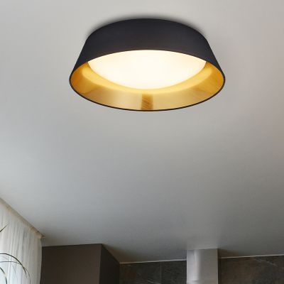 Černé stropní světlo moderní, Gjern, 18W, LED 3000 K