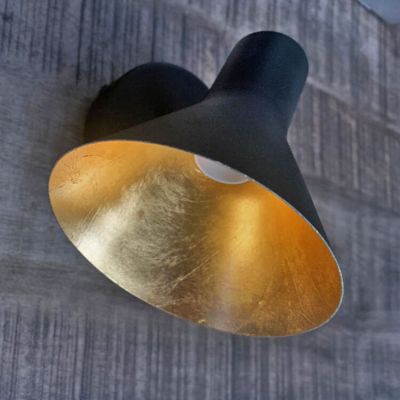 Zlaté nástěnné bodové světlo industriální, Verena