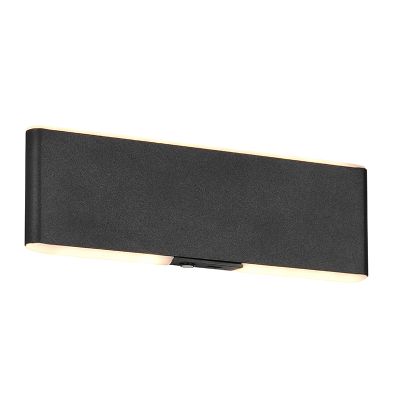 Černá lampa up down moderní, Zwier, 2W, LED nastavitelný od teplé po studenou bílou, s vypínačem