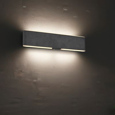 Černá lampa up down moderní, Zwier, 3W, LED nastavitelný od teplé po studenou bílou, s vypínačem