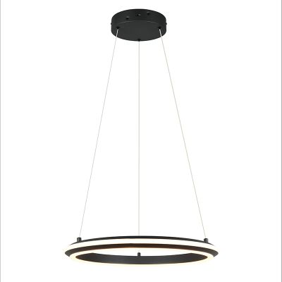 Černé závěsné světlo moderní, Jiry, 34W, LED white switch, s 3stupňovým stmíváním