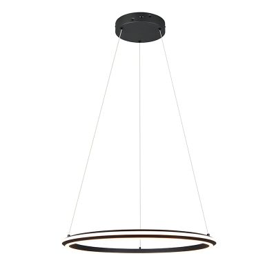 Černé závěsné světlo moderní, Jiry, 48W, LED white switch, s 3stupňovým stmíváním