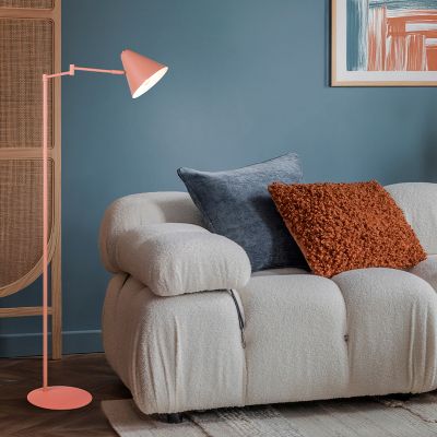 Oranžová stojací lampa moderní, Jille, s vypínačem