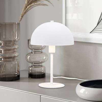 Bílá stolní lampa moderní, Fransisca, s vypínačem