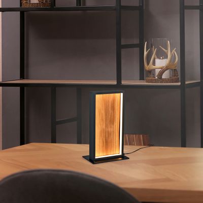 Dřevěná stolní lampa designová, Tanneke, 10,5W, LED 3000 K, s 3stupňovým stmíváním