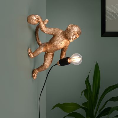 Zlaté nástěnné světlo plastové, Macaca