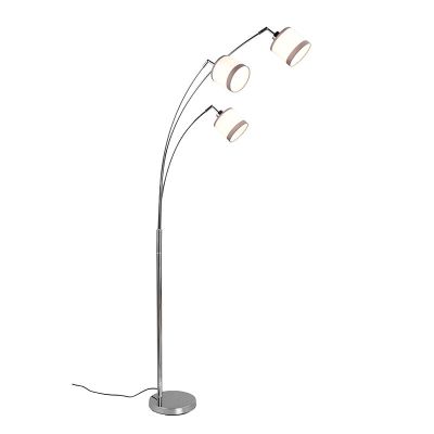 Bílá oblouková lampa moderní, Denley, s vypínačem