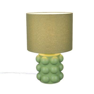 Keramická stolní lampa zelená, Cihad, s vypínačem