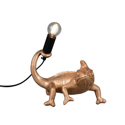 Zlatá stolní lampa plastová, Chameleon