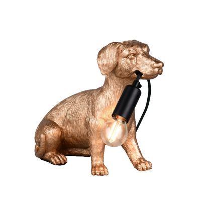 Zlatá stolní lampa plastová, Doggo