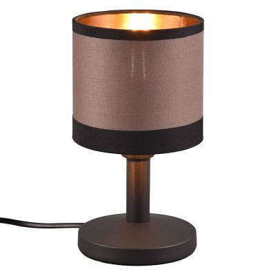 Taupe stolní lampa moderní, Denley, s vypínačem