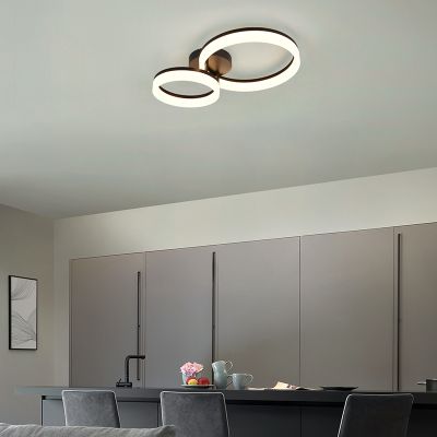 Černé stropní svítidlo designové, Ufuk, 22W, LED 3000 K