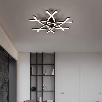 Černé stropní světlo designové, Carien, 33W, LED 3000 K