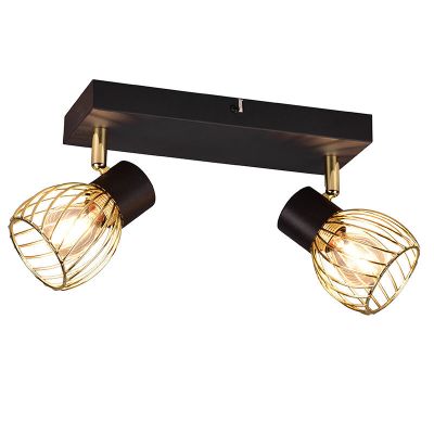 Černé stropní bodové světlo industriální, Amaya