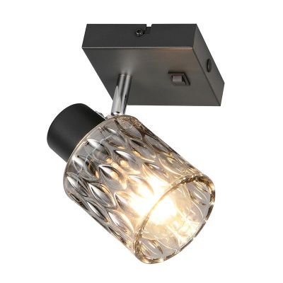 Černé nástěnné bodové světlo designové, Jisse, s vypínačem