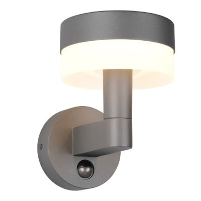 Antracité venkovní nástěnné světlo se senzorem pohybu moderní, Irfaan, 8W, LED 3000 K, IP54