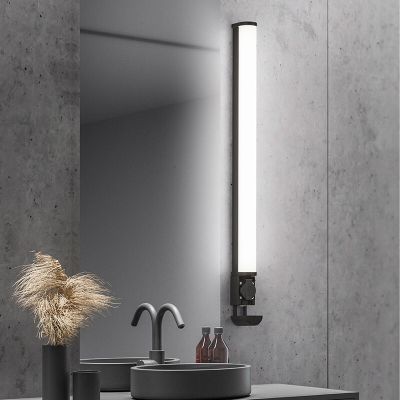 Černé nástěnné světlo do koupelny moderní, Bernou, 21W, LED 3000 K, IP44