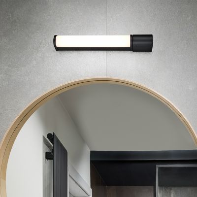 Černé nástěnné světlo do koupelny moderní, Bernou, 8W, LED 3000 K, IP44