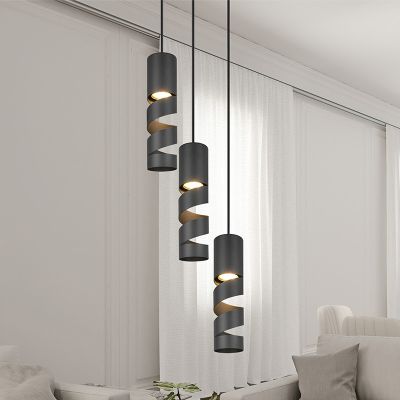 Černé závěsné světlo designové, Marouan
