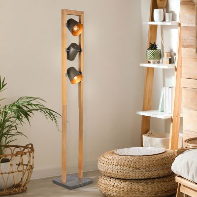 Niklová stojací čtecí lampa vintage, Keira, s vypínačem