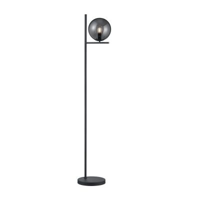 Antracitá stojací lampa moderní, Silkis, s vypínačem
