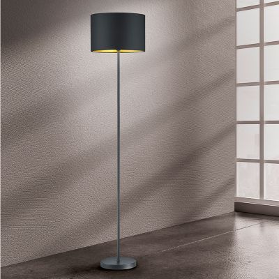 Černá stojací lampa moderní, Jeany, s vypínačem