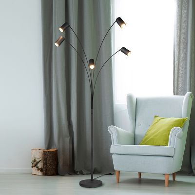 Černá stojací lampa moderní, Kaso