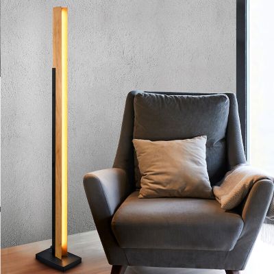 Hnědá stojací lampa moderní, Neville, 16W, LED 3000 K, s 3stupňovým stmíváním