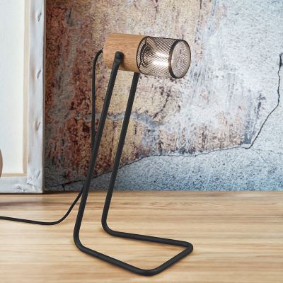 Černá stolní lampa vintage, Jessica, s vypínačem