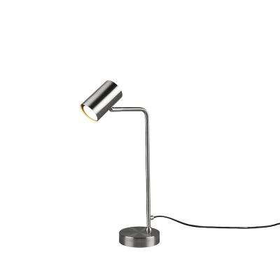 Niklová stolní lampa moderní, Kaso, s vypínačem