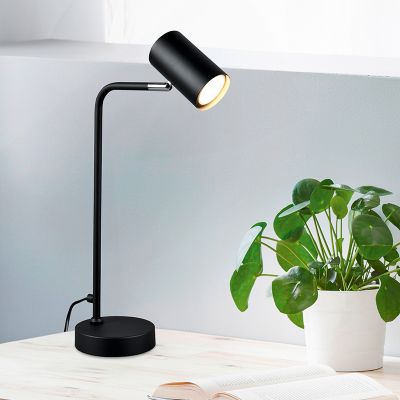 Černá stolní lampa moderní, Kaso, s vypínačem