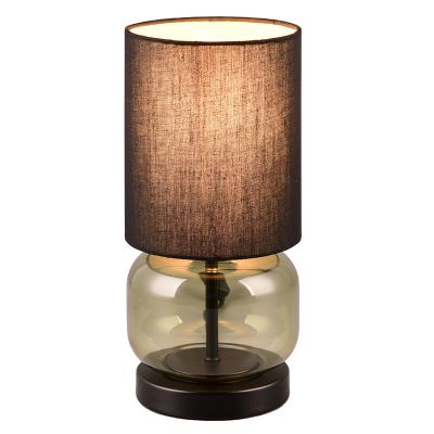 Černá stolní lampa retro, Vita, s vypínačem