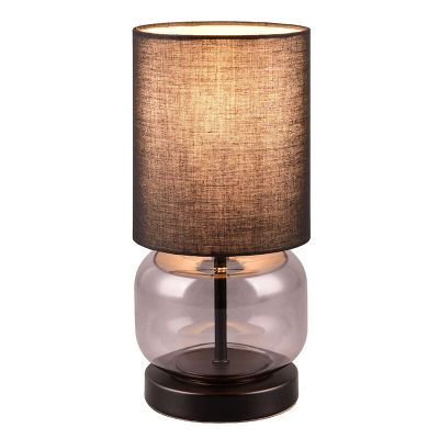 Černá stolní lampa retro, Vita, s vypínačem