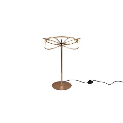 Mosazná stolní lampa moderní, Remy, 20W, LED 3000 K, s vypínačem