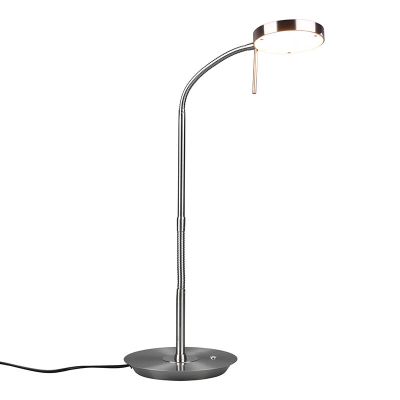 Niklová stolní lampa moderní, Bilge, 12W, LED s nastavitelnou barvou světla, s vypínačem