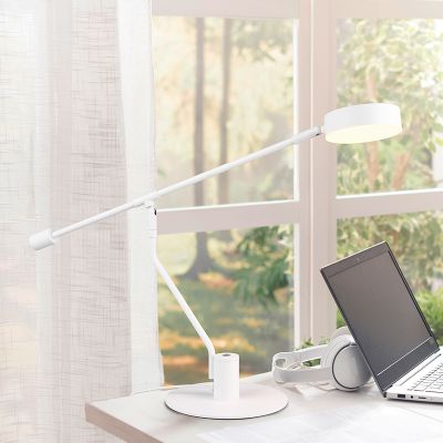 Bílá stolní lampa moderní, Koendert, 6W, LED white switch, s dotykovým stmívačem