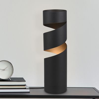 Černá stolní lampa designová, Marouan, s vypínačem